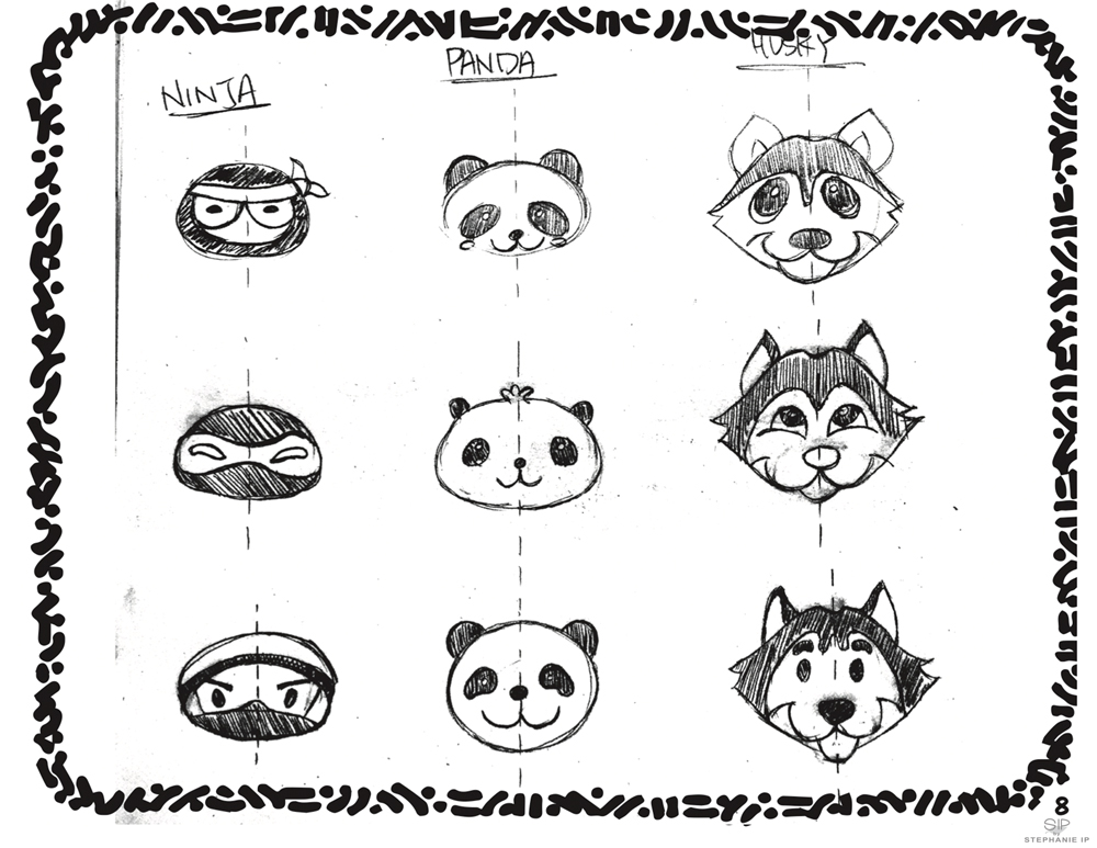 Softgoods Design Concepts - Ninja, Panda, Huksy