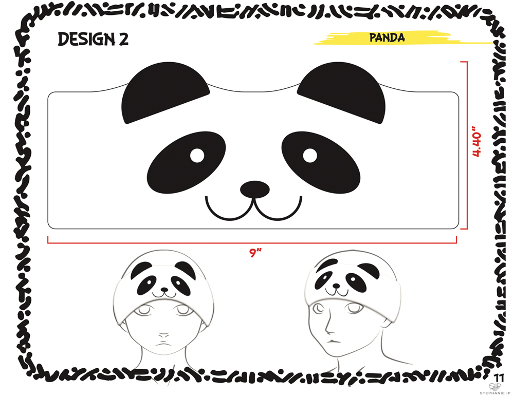 Softgoods Design Concepts - Design 2 - Panda CozyPhones