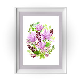 Art Commission - Framed Floral Print